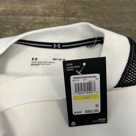 NWT Under Armour Women Volleyball Oversized‎ Pullover Size Medium $60 Mesh - Picture 4 of 8